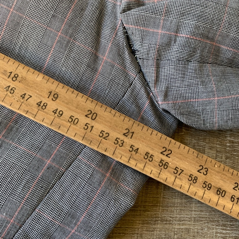 ▶️ Ted Baker Men’s Knit Blazer sz 5 gray plaid designer career formal casual* - Picture 12 of 15